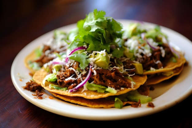 Tostadas Crocantes com Feijão Refrito