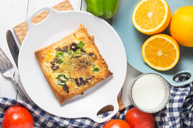 Tostadas De Queso De Ternera, Desayuno, Naranjas