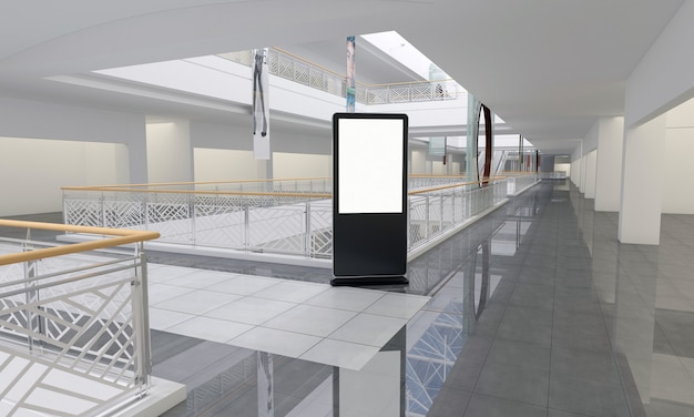 Totem und Kiosk Digital Signage 3d gerendert