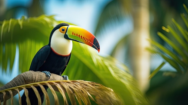 Toucan con la palabra a la derecha