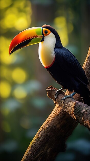 Foto toucan-tango ein tanz mit lebendigen federn und tropischem flair toucan-geschichten legenden und überlieferungen der exo