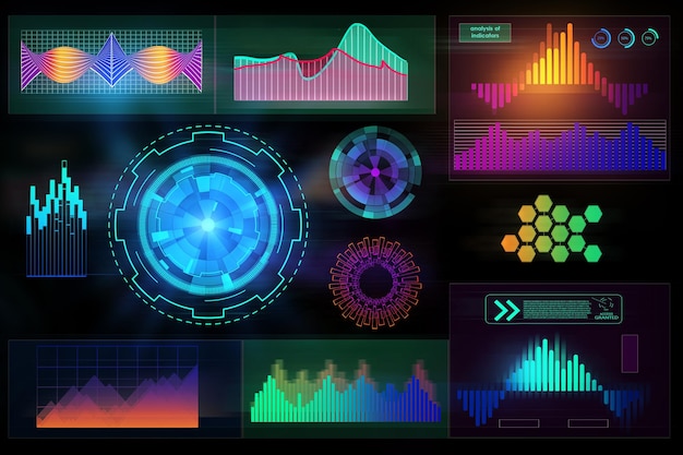 Touchscreen- und Infografik-Konzept