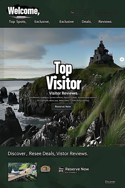 Tour de Dublín con efecto de desplazamiento rápido Rústico Esmeralda Verde Web de viajes Diseño de ideas de diseño de sitios web