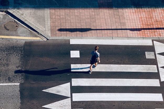 Tourist auf der Straße in Bilbao Stadt Spanien