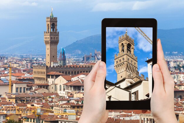 Touristenfototurm des Palazzo Vecchio