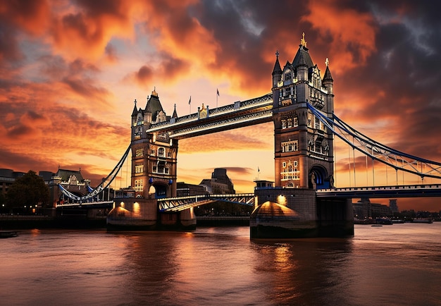 Tower Bridge in der Nacht in London