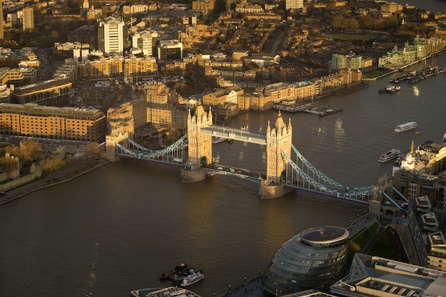 Tower Bridge, London, Ansicht von oben