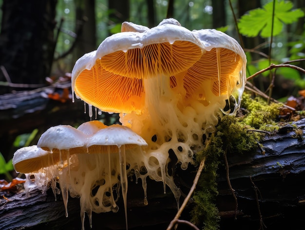 Toxic but conditionally edible paxillus involutus mushroom involutus crescendo na floresta