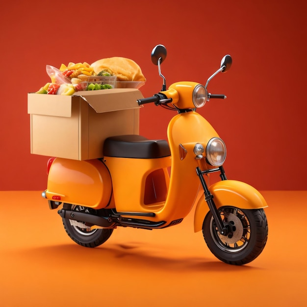 Toy Food Bike Mini-Lebensmittellieferspielzeug Motorrad