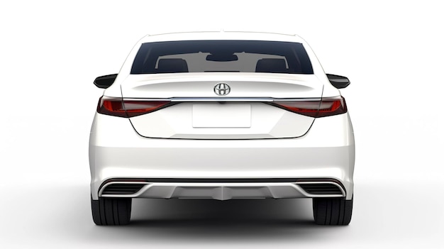 Toyota Avalon mockup de visão traseira branco simples