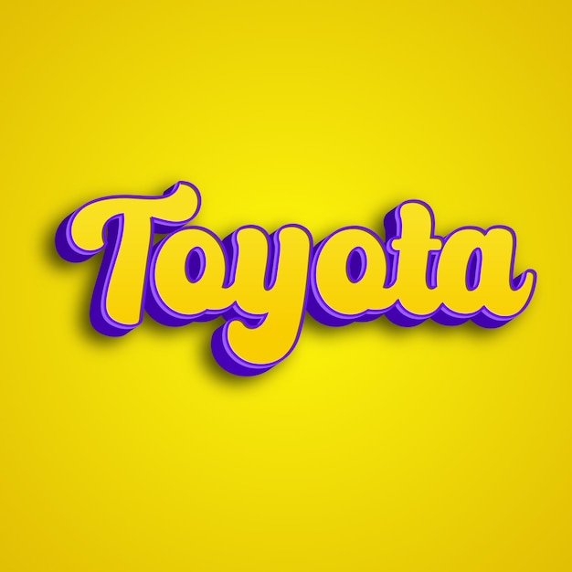 Foto toyota tipografía diseño 3d amarillo rosa blanco fondo foto jpg.