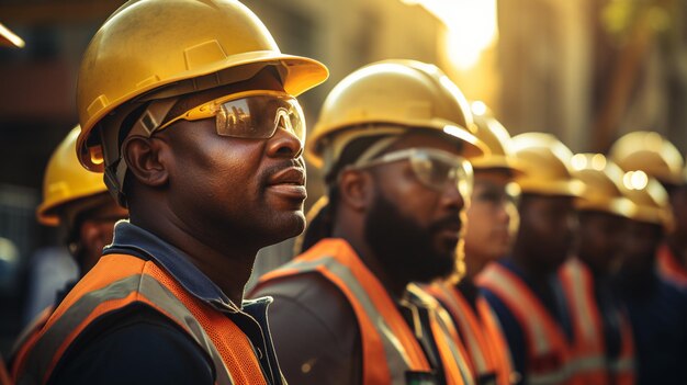 Un trabajador africano feliz