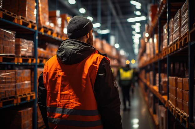 trabajador en almacén