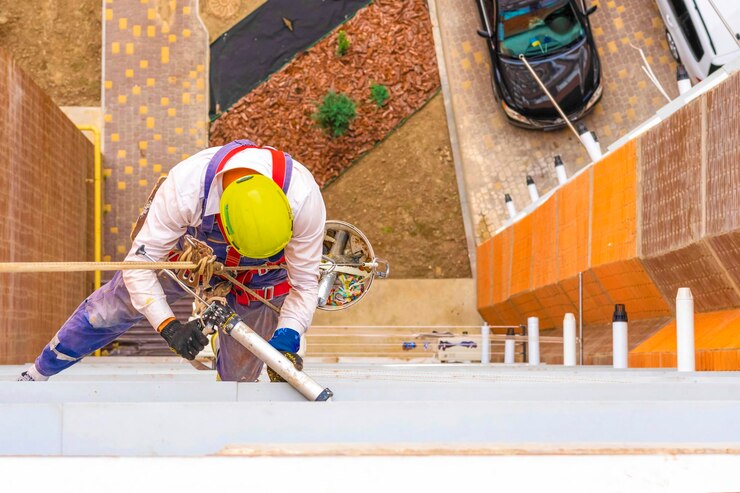 Trabajador de altura Escalador industrial Trabajador escalador de rocas