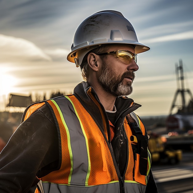 Trabajador de la construcción manejando hábilmente la tubería