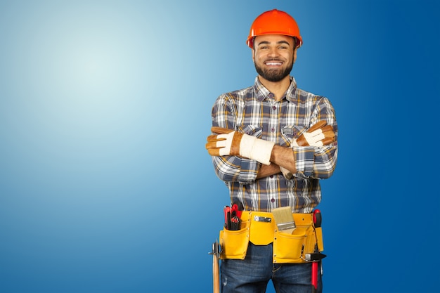 Trabajador de la construcción masculina