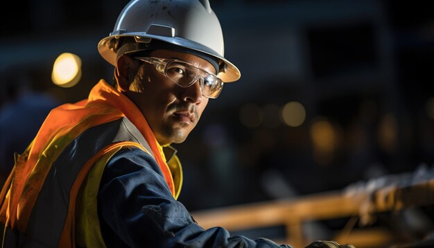 Trabajador de la construcción en el sitio