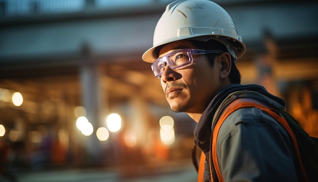 Trabajador de la construcción en el sitio