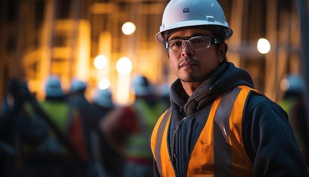 Trabajador de la construcción en el sitio