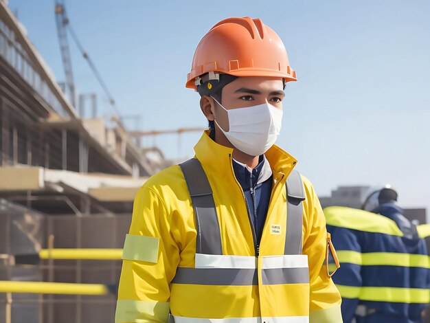 Un trabajador de la construcción soltero hombre fotos de vista frontal