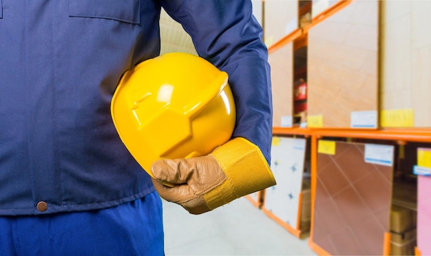 Trabajador de cuello azul.