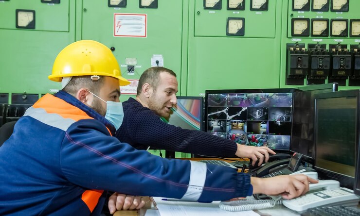 Foto trabajador industrial en la fábrica secreta trabajador en el trabajo trabajador en el espacio de trabajo