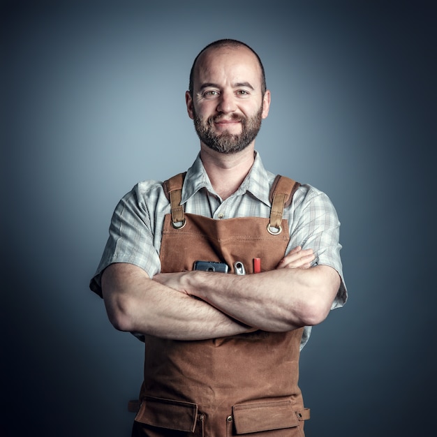 Trabajador de la madera seguro