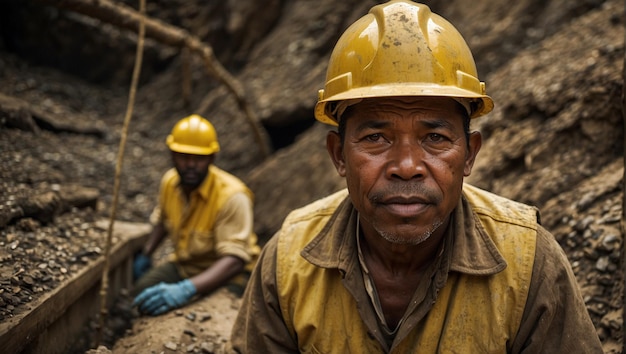 Trabajador de una mina de oro