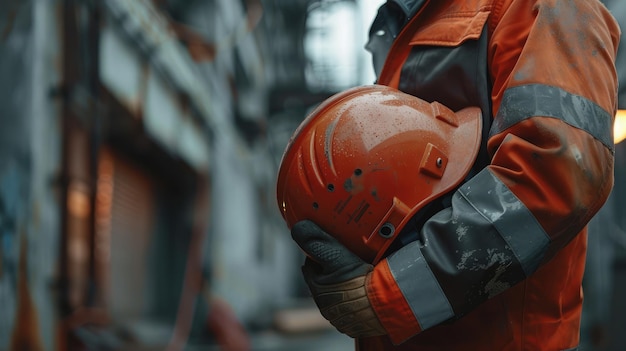 Trabajador con su casco