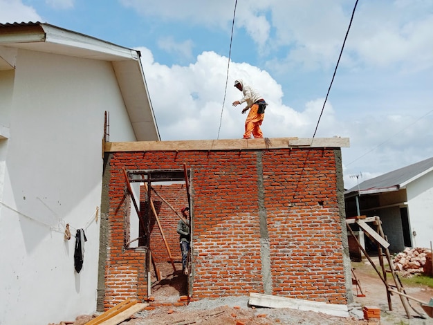 Foto trabajadores de la construcción