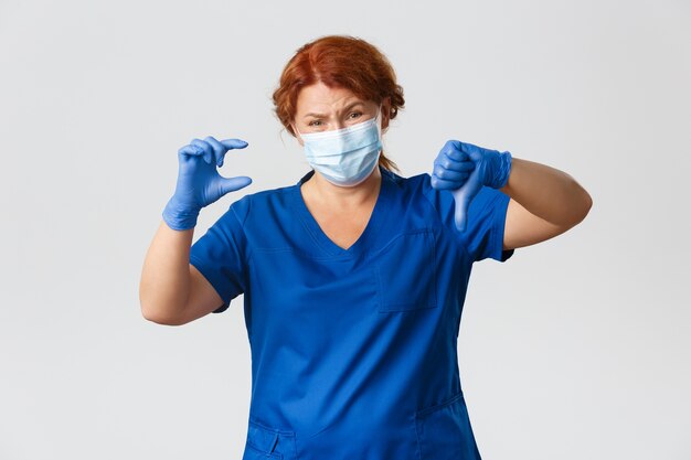 Foto trabajadores médicos, pandemia de covid-19, concepto de coronavirus.