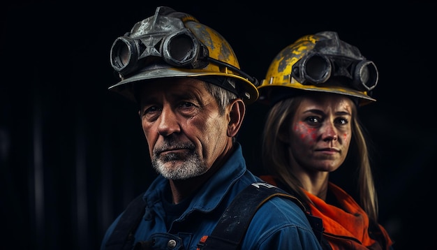 Trabajadores de la mina Portait fotografía de la mina