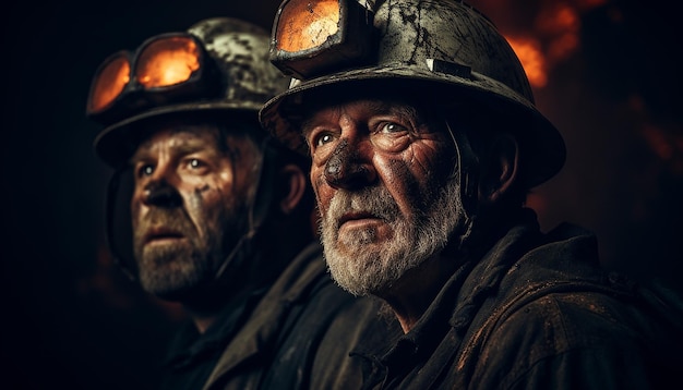 Trabajadores de la mina Portait fotografía de la mina