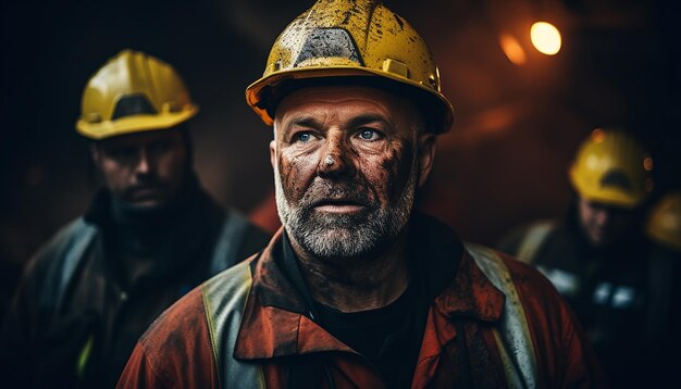 Trabajadores de la mina Portait fotografía de la mina