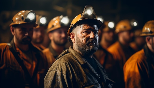 Trabajadores de la mina Portait fotografía de la mina