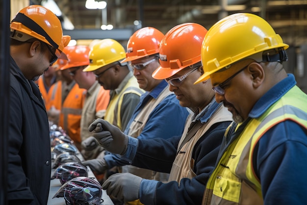 Trabajadores de Safety First que se preparan para el servicio con equipo de protección