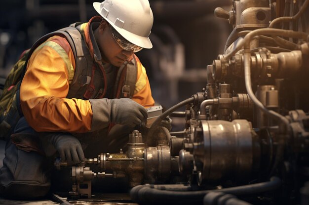 Trabajadores de tuberías de gas