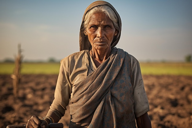 Trabajando en el campo con dedicación como agricultor generativo por Ai