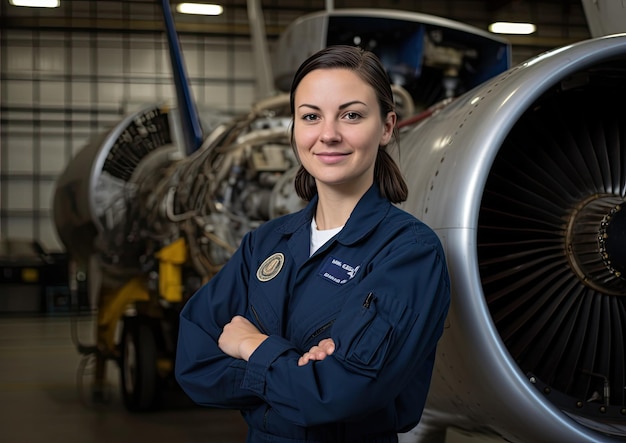 Trabajando como mecánico de aviones