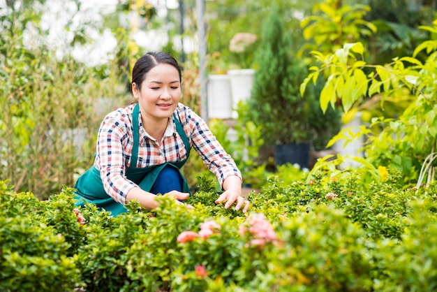 Trabajando en el jardín