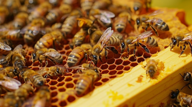 Trabajo de las abejas en la colmena Generativo Ai