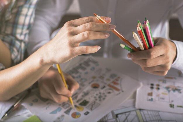 Foto trabajo en equipo y concepto de éxito