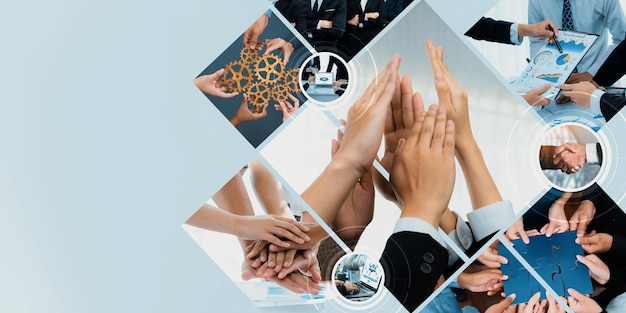 Trabajo en equipo y tecnología de gestión de recursos humanos para empresas