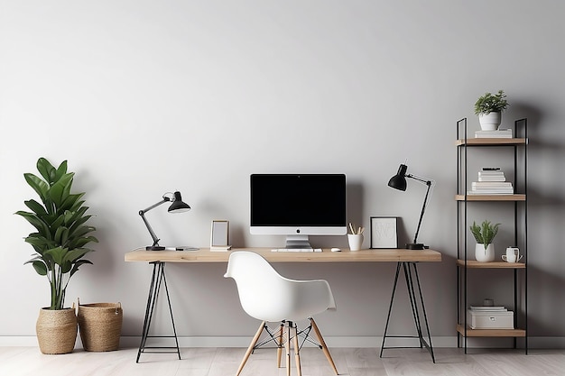 Trabajo desde el hogar Vibes Office Desk Mockup