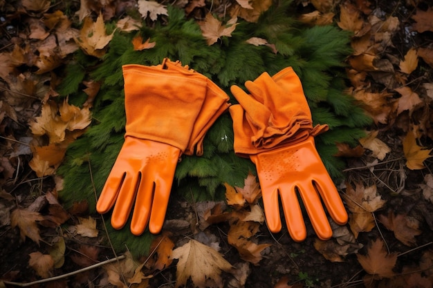 Trabajo de rastrillo de hojas limpieza de follaje otoño otoño estacional herramienta de jardinería