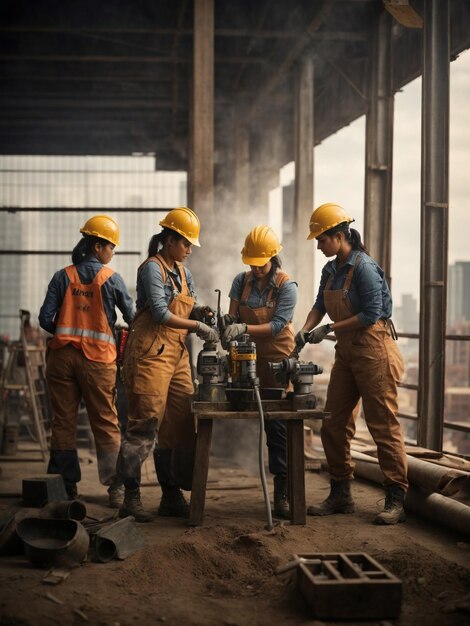 Foto trabajo del trabajador en la imagen del día del trabajador por ai