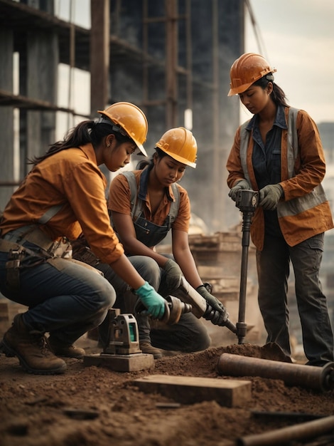 Trabajo del trabajador en la imagen del día del trabajador por AI