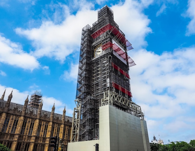 Trabajos de conservación HDR Big Ben en Londres