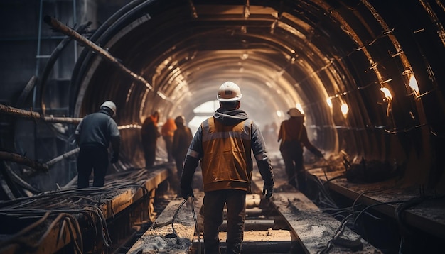 Trabajos de construcción de túneles Fotografía profesional