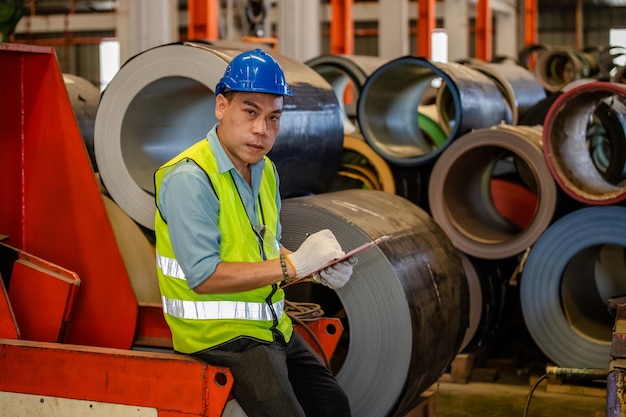 Trabalhador está trabalhando em engenharia de fábrica, habilidades de trabalhador, treinamento de manutenção de qualidade, fábrica, armazém, oficina para operadores de fábrica, produção de equipe de engenharia mecânica